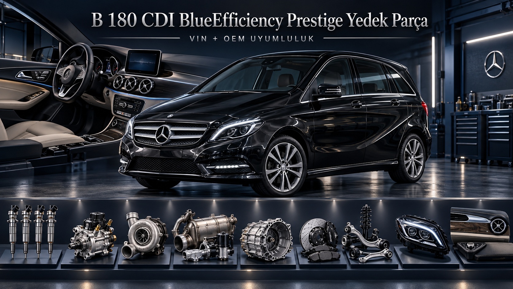 Mercedes B 180 CDI BlueEfficiency Prestige aracı ve dizel, elektronik, fren parçaları