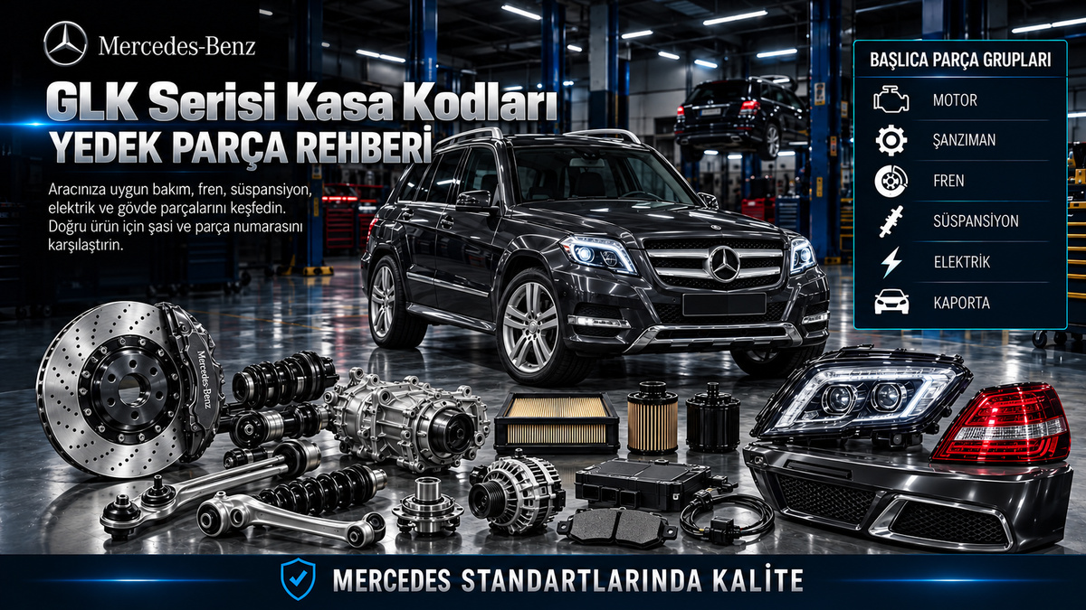 Mercedes GLK X204 SUV, motor bakım, aktarma, fren, süspansiyon ve gövde parçaları
