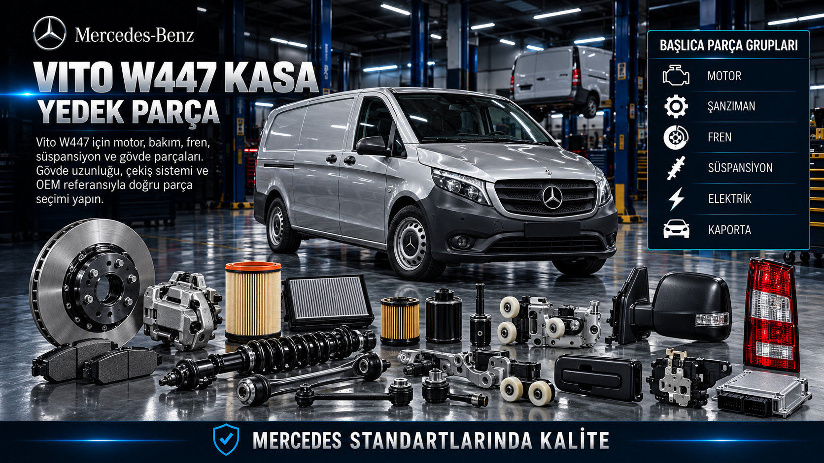 Mercedes-Benz Vito W447 Kasa Yedek Parça için araç ve parça gruplarını gösteren kategori görseli