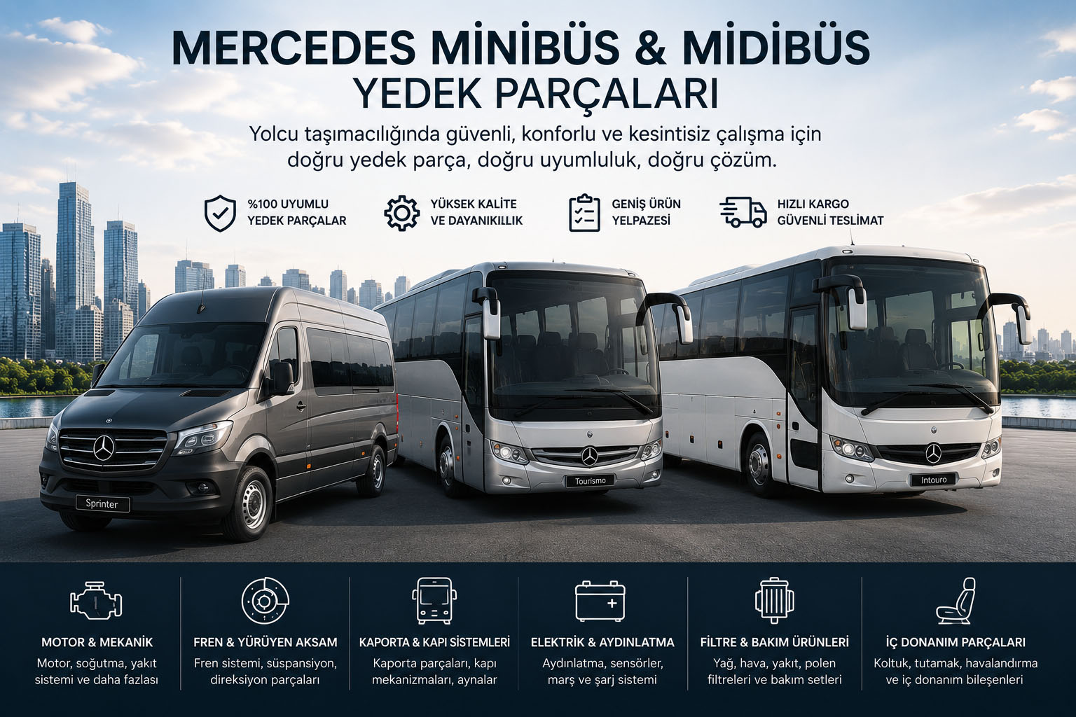 Mercedes Otobüs Yedek Parçaları Mercedes şehir içi ve şehirlerarası otobüs yedek parçaları